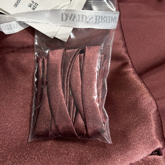 DAVID’S‎ BRIDAL Dress Size 10 Rosewood Knot Detail Strapless Mini Wedding Party - Picture 4 of 5